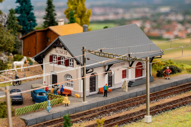 Modelspoor station Susch
